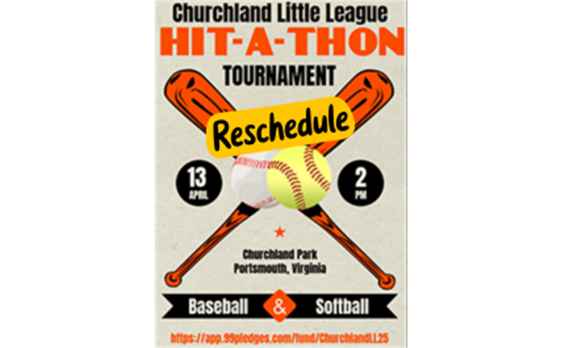 Hit-a-thon Rescheduled to May 4