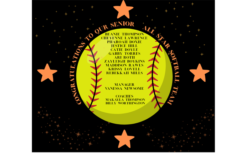 Congratulations to our 2025 senior All Star softball players
