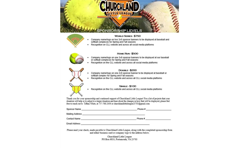 2026 Sponsorship Opportunities