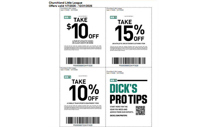 Year long coupon at Dick's Sporting Goods